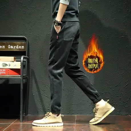 博奥绒卫裤男士2023秋冬季新款潮流牌宽松束脚运动休闲长裤子男装商品大图