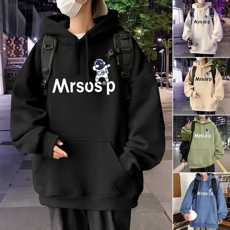 连帽vintage卫衣男春秋季美式ins潮牌上衣服港风宽松高街加绒外套商品大图