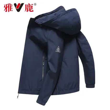 雅鹿官方休闲夹克男士2024年春秋季新款百搭短款男装潮流外套薄款图片
