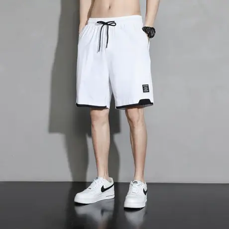 短裤男士夏季薄款2022新款纯棉宽松潮牌运动休闲外穿跑步五分裤子商品大图