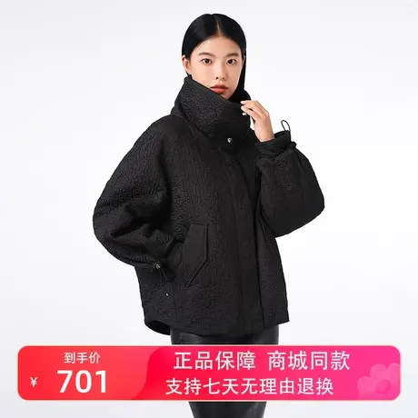 坦博尔羽绒服女2023新款冬轻薄短款立领鹅绒百搭保暖外套TB233332图片
