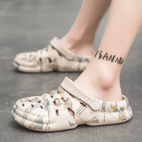 雨鞋男款夏季时尚钓鱼水鞋厨房防滑鞋劳保透气胶鞋户外溯溪涉水鞋商品大图