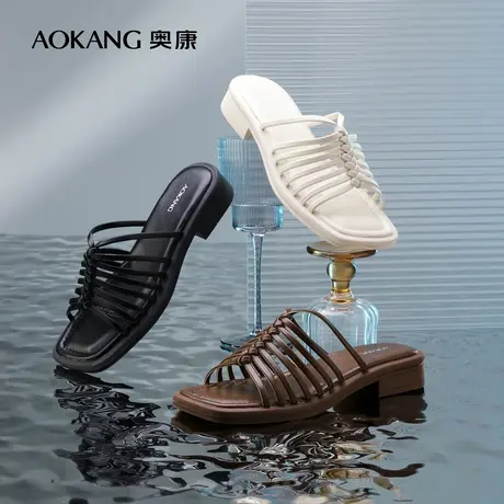 【门店发货】奥康女鞋 新款复古罗马凉鞋时尚户外凉鞋商品大图