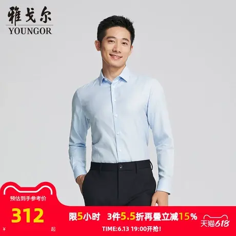 【商场同款】雅戈尔男士长袖衬衫春秋新款官方商务休闲长袖衬衫男商品大图