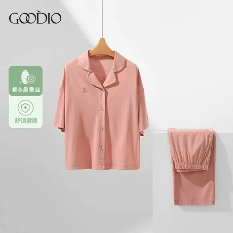 歌帝【直播专享】开衫女短袖家居套装 GDB0312商品大图