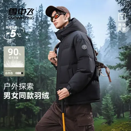 雪中飞商场同款2025秋新款男士户外运动羽绒服探险登山骑行保暖商品大图