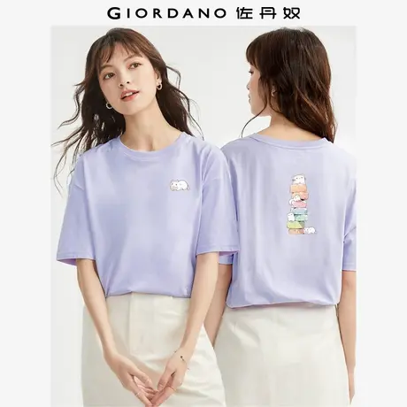佐丹奴T恤女装印花纯棉圆领短袖T恤 69394200商品大图