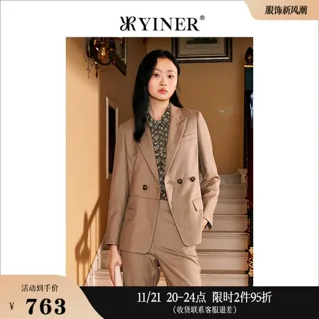 YINER音儿女装春季时尚通勤OL风西装短外套商品大图