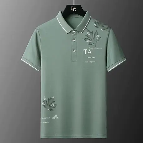 纯棉短袖男t恤韩版潮流半袖体恤衫男装夏季翻领Polo衫休闲潮牌T恤商品大图