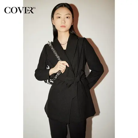 COVER秋季亮葱宽松型通勤西装外套图片