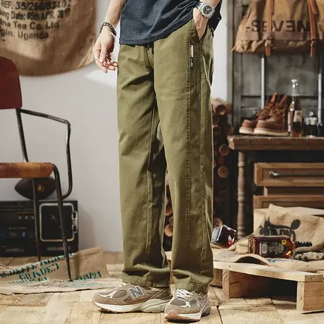 Modi Nick/摩帝尼克夏季时尚百搭男士休闲裤直筒男裤夏季薄款潮流商品大图