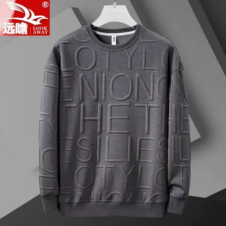 卫衣男士春秋季圆领长袖宽松T恤2023新款男生潮流休闲套头上衣服商品大图