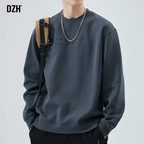 男生圆领卫衣男秋季潮牌宽松长袖上衣男款百搭打底衫男装2023新款商品大图