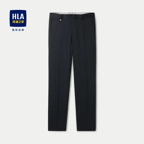 HLA/海澜之家直筒西裤春夏刺绣挺阔条纹微弹含铜氨丝裤子男图片