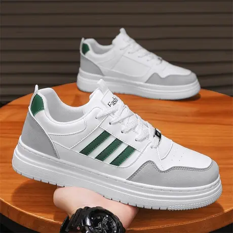 莆田男鞋春夏季潮流运动休闲板鞋男款厚底学生百搭小白鞋2024新款图片