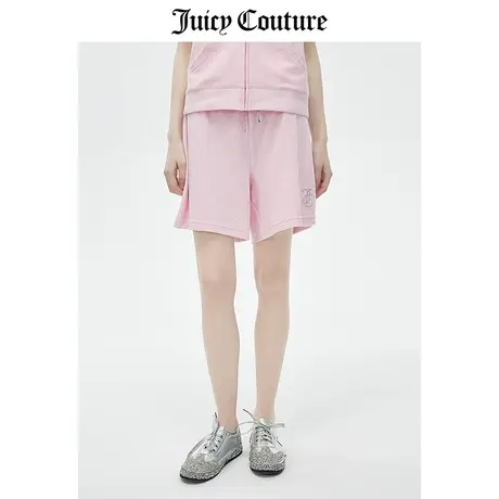 Juicy Couture橘滋短裤女2023夏季新款休闲运动宽松针织短裤套装商品大图