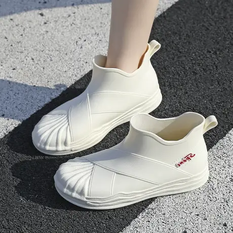 网红雨鞋女款2023新款水鞋高级感雨靴雨天通勤防水防滑成人胶鞋女商品大图