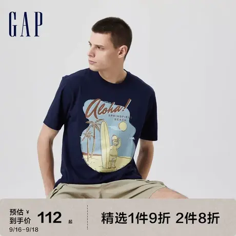 【辛普森一家】Gap男女装夏季款纯棉T恤714977运动短袖图片