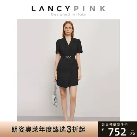 【意大利设计】朗姿2023年新款夏季西装裙显瘦收腰连衣裙法式短裙商品大图