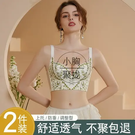 内衣女聚拢小胸显大无钢圈防下垂收副乳无痕上托加厚调整型文胸罩商品大图