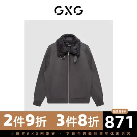 GXG男装 冬季时尚潮流休闲百搭帅气个性经典款皮衣GC112005I图片