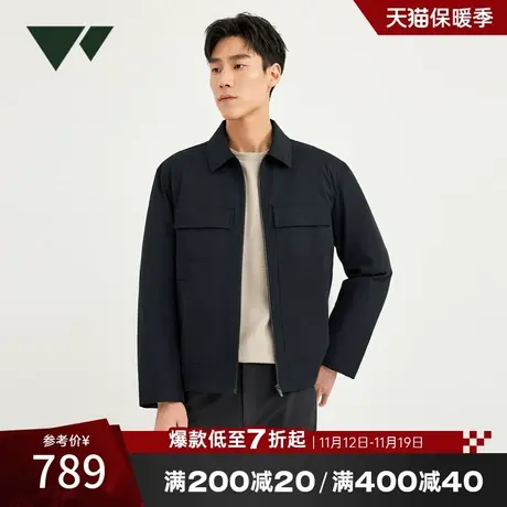 七匹狼棉服短装男装秋冬保暖青年休闲夹克时尚翻领外套日常百搭男商品大图