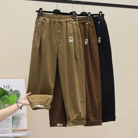 时尚休闲老爹裤女2023年新款秋季韩版宽松百搭高腰哈伦九分裤遮肉商品大图