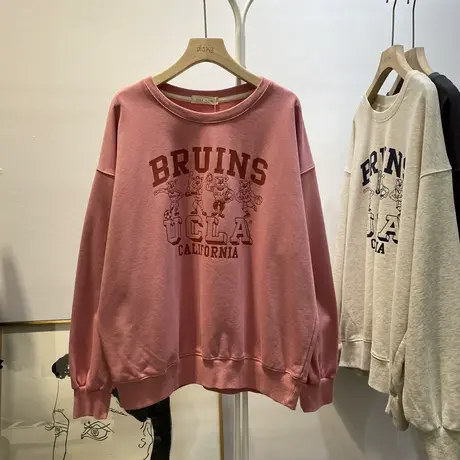 卫衣女春秋薄款2020新款韩版ins潮学生宽松圆领套头百搭外套上衣商品大图