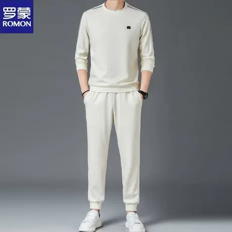 罗蒙男士休闲运动服套装春秋季青年套头长袖卫衣长裤跑步两件套图片