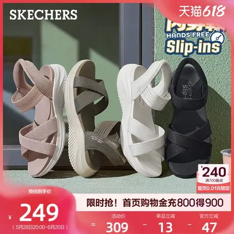 斯凯奇闪穿鞋|一脚蹬妈妈凉鞋凉拖女鞋复古百搭沙滩鞋2025夏季新图片