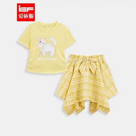 MINIIEF【爱依服童装】2025夏季新款法式甜美洋气女童上下套裙图片