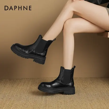 达芙妮切尔西女靴2025新款靴子短靴女西部新疆旅游真皮厚底马丁靴商品大图