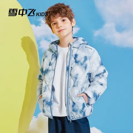 雪中飞kids童装儿童羽绒服2024新款男童中大童印花女童轻薄羽绒服图片