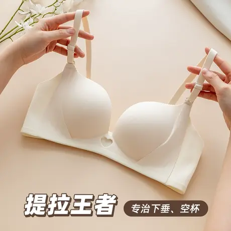 小胸聚拢内衣女薄款无痕提拉无钢圈胸罩上托收副乳防下垂文胸夏季商品大图