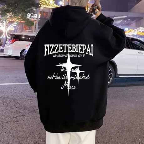 连帽卫衣男秋冬季美式高级感潮流oversize情侣外套宽松青年上衣服商品大图