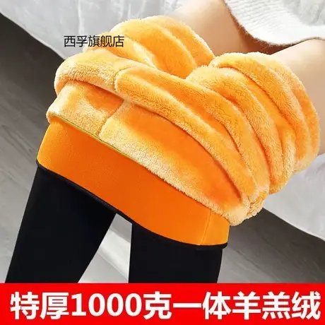 冬季加绒加厚打底裤女外穿高腰显瘦一体裤超厚保暖裤东北特厚棉裤商品大图