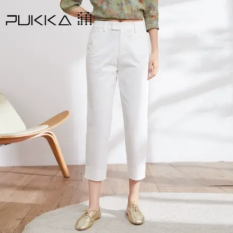 蒲PUKKA 原创设计显瘦小脚裤春夏装设计感时尚休闲裤子商品大图