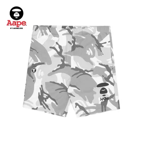 Aape旗舰店男装春夏猿颜字母印花迷彩多色休闲潮流短裤6855XAI商品大图