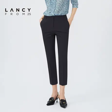 LANCY/朗姿2023夏季新款高腰显瘦西装九分裤子女法式高级感小脚裤商品大图