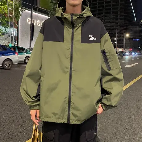 连帽加厚夹棉夹克外套男秋冬款潮牌冲锋衣户外登山服休闲重磅宽松图片