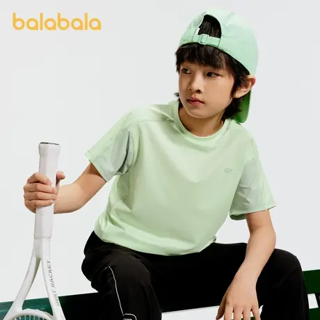 巴拉巴拉童装短袖t恤男童打底衫2024新款儿童夏大童运动速干上衣图片
