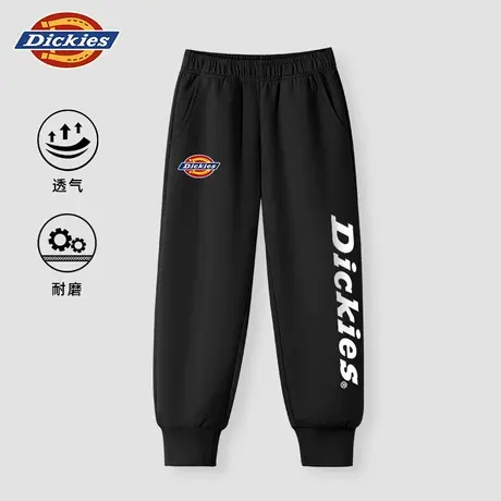 Dickies童装男童裤子女孩秋季黑色运动裤儿童春秋款美式休闲长裤A商品大图