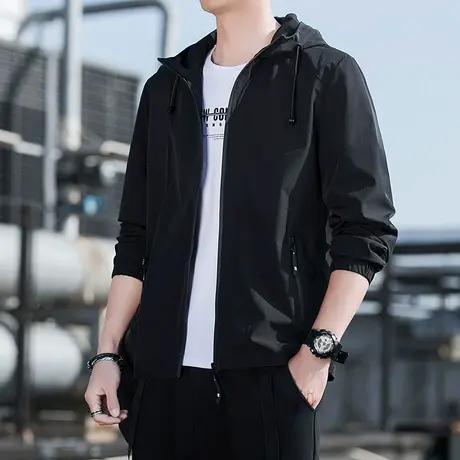 外套男士夹克2023年新款春秋季上衣休闲休闲韩版百搭ins潮流风衣图片