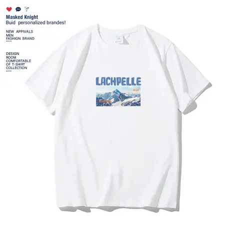 2023夏季纯棉短袖t恤男潮牌ins潮流印花宽松休闲潮流体恤男士半袖商品大图