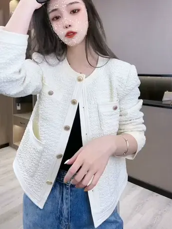 2023新款女装春秋款小香风外套女ins潮潮女洋气百搭短款上衣外穿商品大图