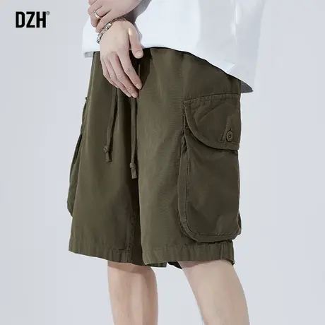 男士5分短裤男夏季纯棉工装裤子男款休闲百搭潮牌五分裤宽松中裤商品大图