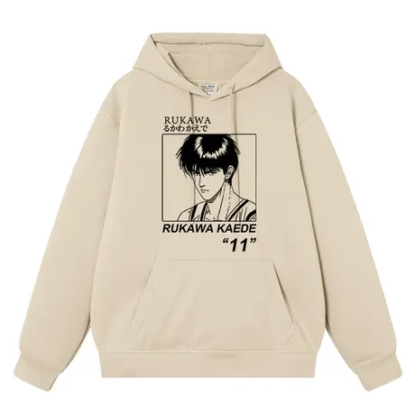 秀洛灌篮高手日系连帽加绒卫衣男生秋冬潮流高街宽松休闲套头上衣商品大图