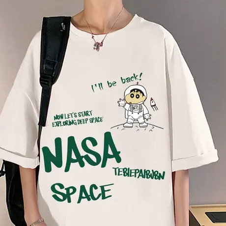 卡通动漫短袖t恤男潮牌ins印花纯棉宽松青少年学生夏季半袖体恤薄图片