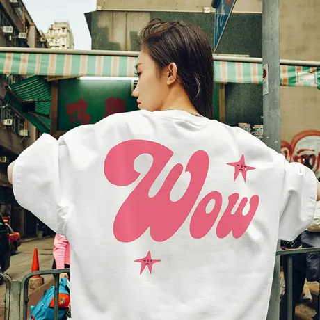 Nuthink欧美潮流vibe风短袖男夏季宽松大码oversize美潮T恤半截袖商品大图