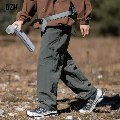 男士户外工装裤男阔腿裤子男款春秋直筒裤2024新款休闲裤春装男裤商品大图